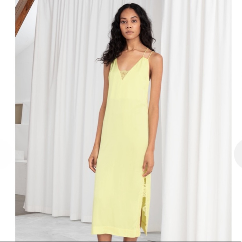 nwt &/and other stories satin slip dress